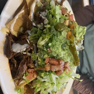 Nachos with Barbacoa beef. Excellent! 10/10