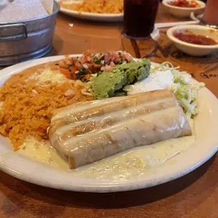 Shredded chicken Chimichanga