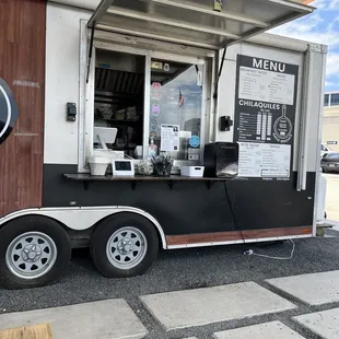 Food truck and menu.