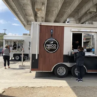 Front of truck and where to order.