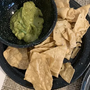 Chips and guac  Serving not worth the price