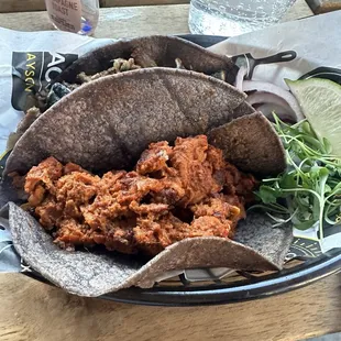 Pastor taco ( good but a bit salty).
