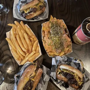 YUM!! Loaded fries &amp; burgers