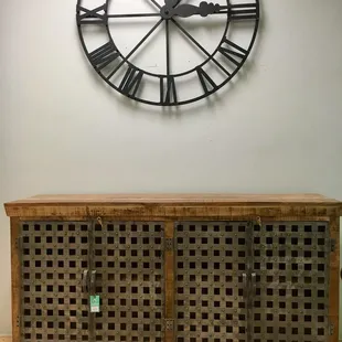 This fabulous  rustic industrial cabinet is ready to be put to work for whatever you need...entertainment console...buffet...dresser... $675