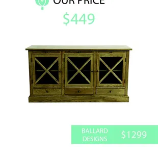 With these prices, you can upgrade the TV you put on top of this cabinet!