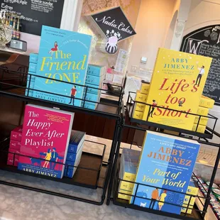 Books written by the owner!  How cool!