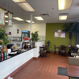 the interior of a restaurant