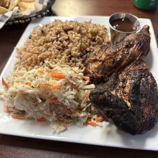 Jerk chicken.