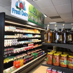 a variety of beverages