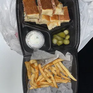 a sandwich and french fries