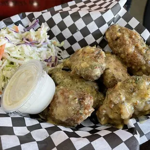 Garlic Parmesan chicken wings! Delicious!