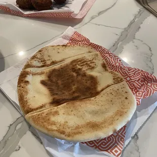 Pita and falafel