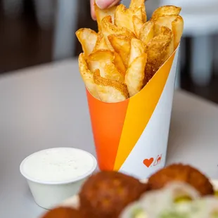 food, fish and chips