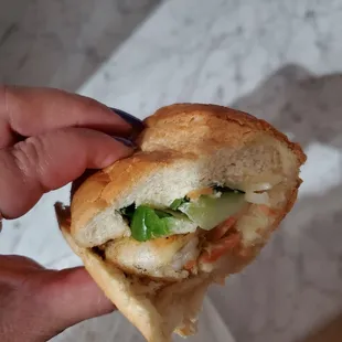 Buttered Herbs Prawns Sandwich