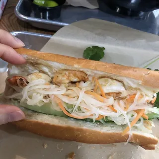 Buttered Herbs Prowns Sandwich