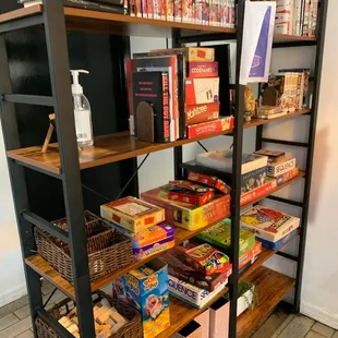 a bookcase filled with books