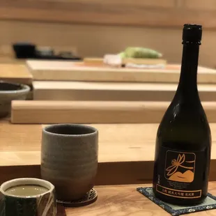 drink, sushi and sashimi