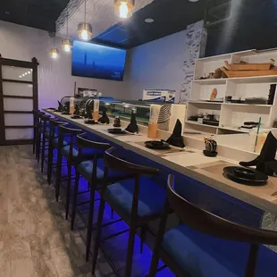 sushi and sashimi, interior