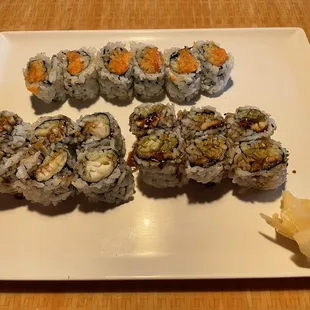 3 Roll Lunch Special - Spicy Salmon, Fried Fish, Eel Cucumber