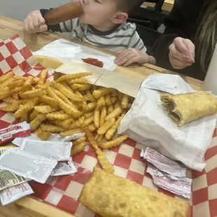 They give you a ton of fries with combos