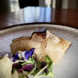 Aburi scallop and foie gras