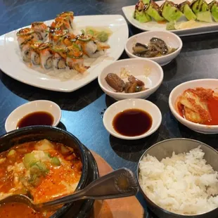 Soon Dooboo Red Dragon Roll Stop Drop Roll Green Monster Roll