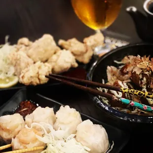 Shumai, karaage, &amp; Takoyaki