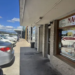 Storefront from the Waimalu Shopping Center parking lot.