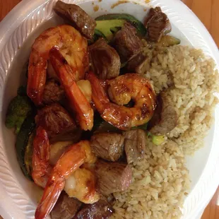 Hibachi steak and shrimp