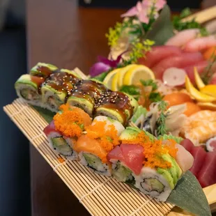 sushi and sashimi, food, sashimi, sushi
