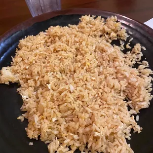 Half cooked fried rice