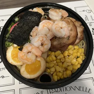 Spicy Miso Ramen (added shrimp)