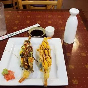 Long Island Roll Euphoria Roll Large Hot Sake