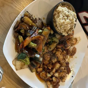 Hibachi dinner chicken and shrimp