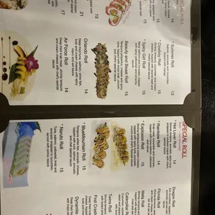 the menu