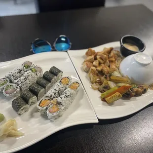 Any 3 Roll Lunch Special and Hibachi Chicken Lunch