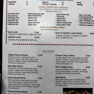 Lunch specials