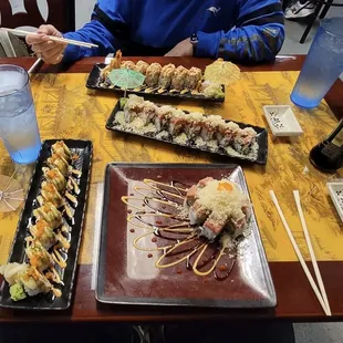 Really good sushi. The pad Thai could be hotter but it was still really good.