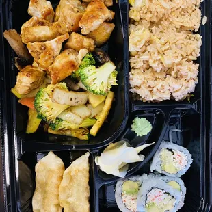 a meal in a plastic container