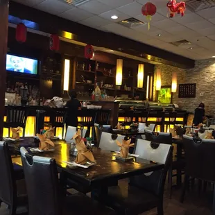 the dining area of the restaurant