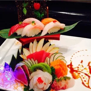 interior, sushi and sashimi