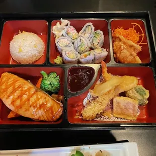 Salmon Teriyaki Bento Box Dinner
