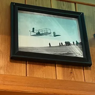 Cool photo in the restaurant!