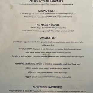 Breakfast Menu