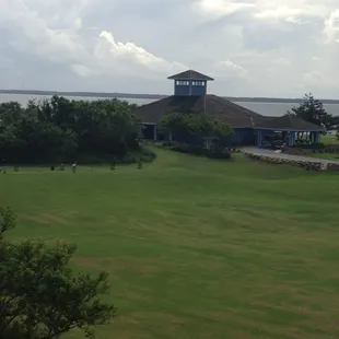 Driving range &amp; clubhouse