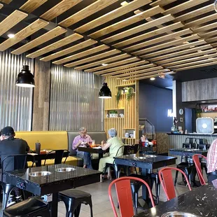 people eating in a restaurant