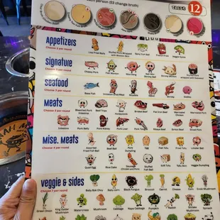 a menu for a restaurant
