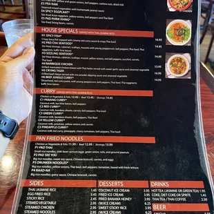 ramen and noodles, menu