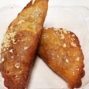 two pieces of fried fish