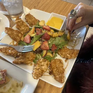 a plate of food on a table